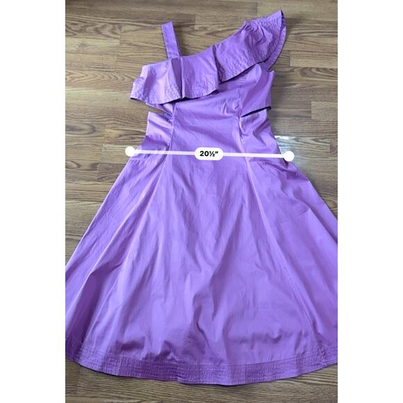 Veronica Beard lavender  Beilla Ruffled-Sleeve Midi-Dress size 10/ Medium - Picture 5 of 16